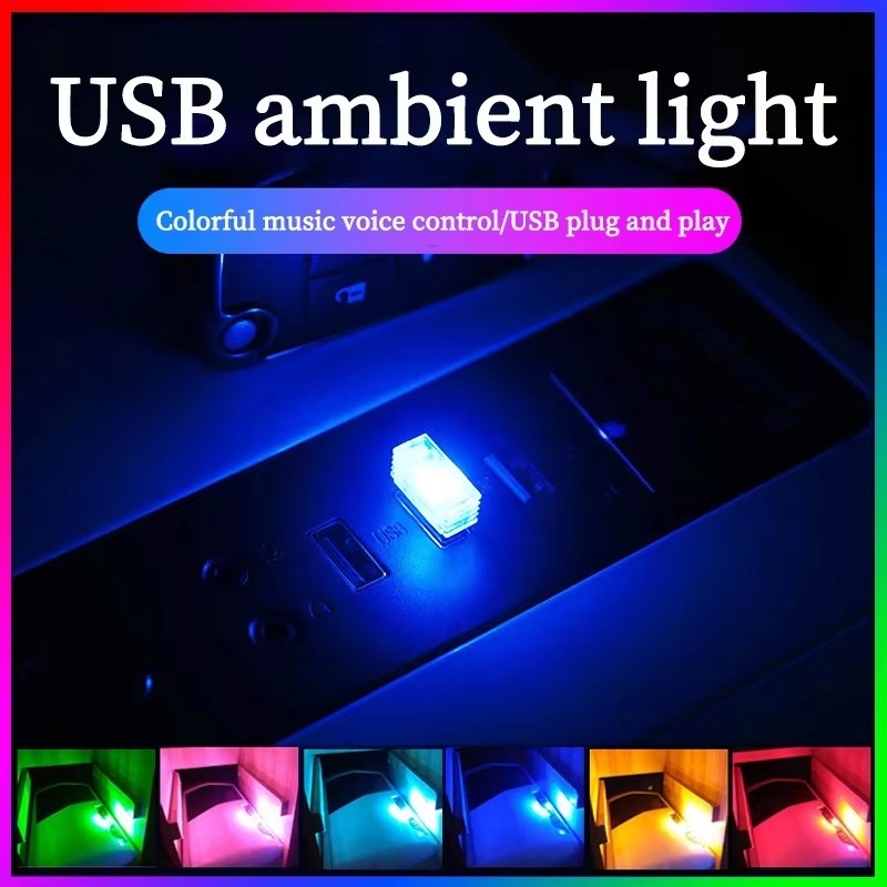 Electronics Gadgets For Car - 1/4pc Mini USB LED Car Light