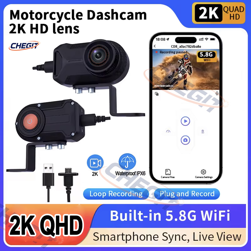 Motorcycle DVR 2K HD WiFi With - огляд і ціна Compact Camera Mirrorless