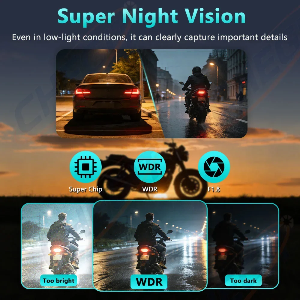 Motorcycle DVR 2K HD WiFi With - огляд і ціна Compact Camera Mirrorless