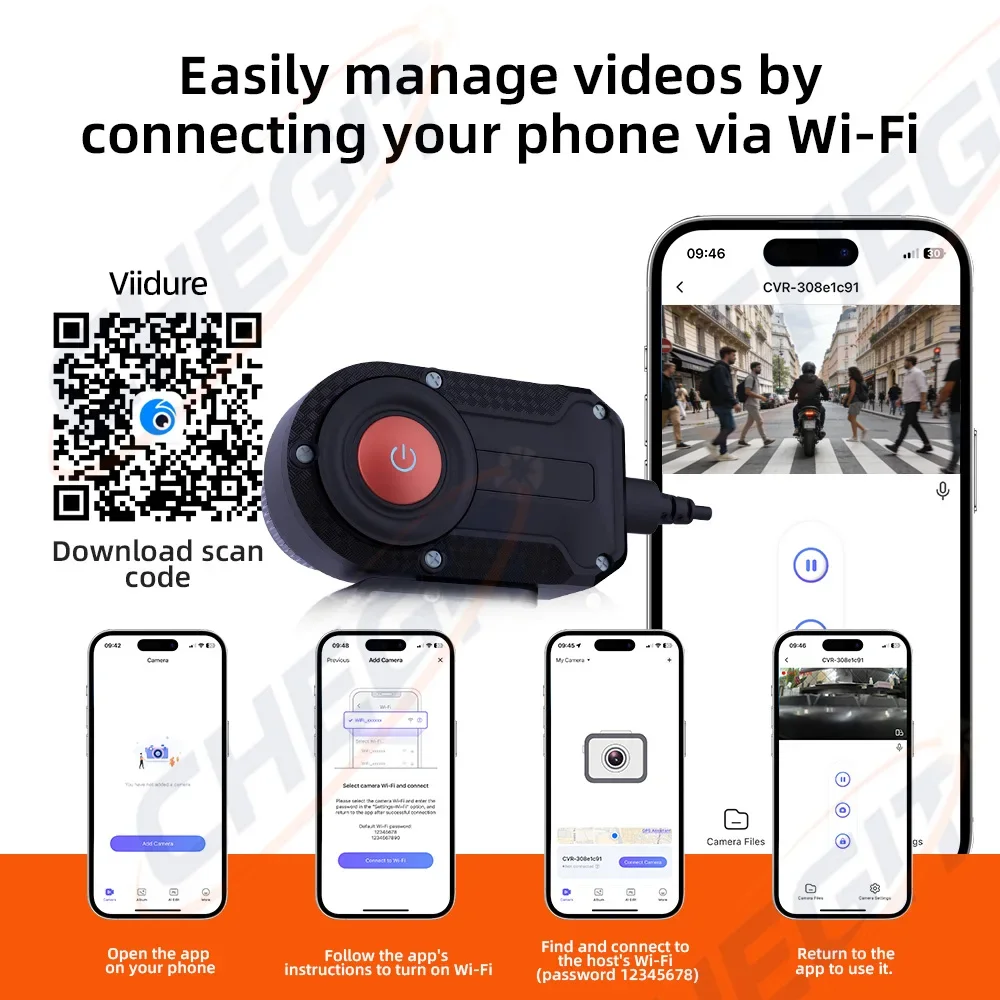 Motorcycle DVR 2K HD WiFi With - огляд і ціна Compact Camera Mirrorless