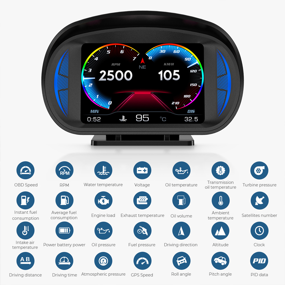 P2 OBD2 HUD Car Head Up Displa - огляд і ціна Electronics Gadgets For Car
