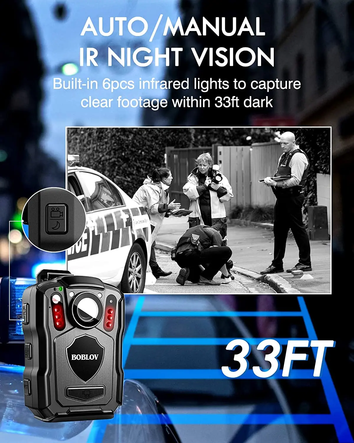 BOBLOV M5 Police Body Camera w - огляд і ціна Compact Camera Mirrorless