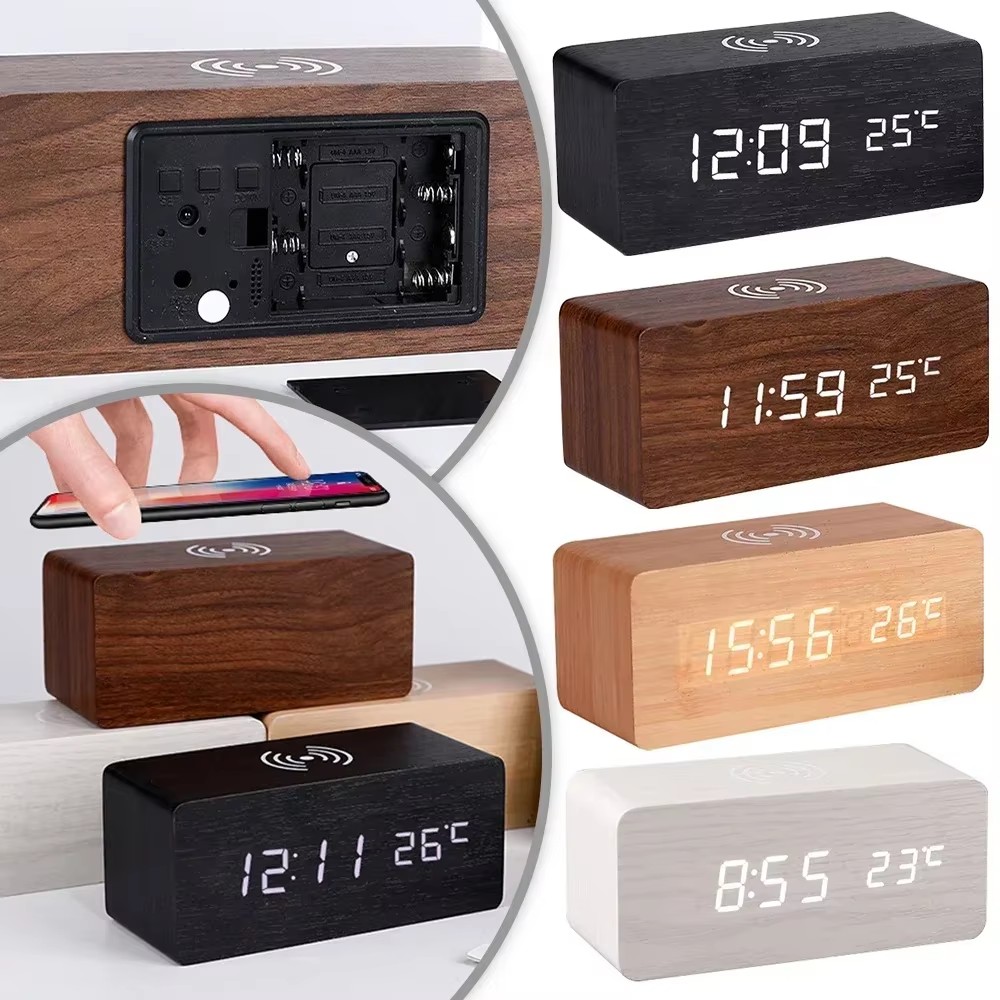 Alarm Clock LED Digital Wooden - огляд і ціна Modern Electronics Gadgets