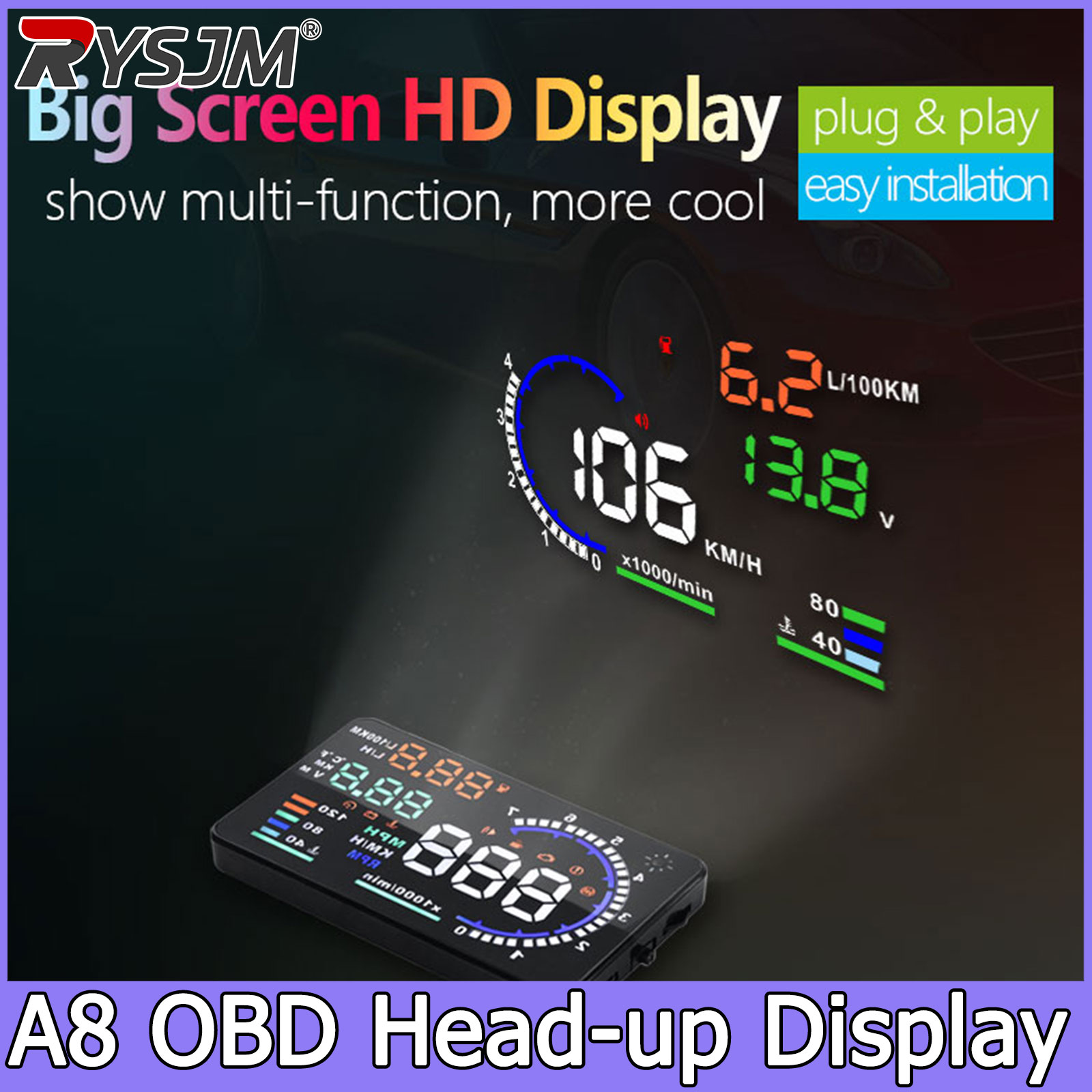 A8 OBD HUD Head-up Display Spe - огляд і ціна Electronics Gadgets For Car