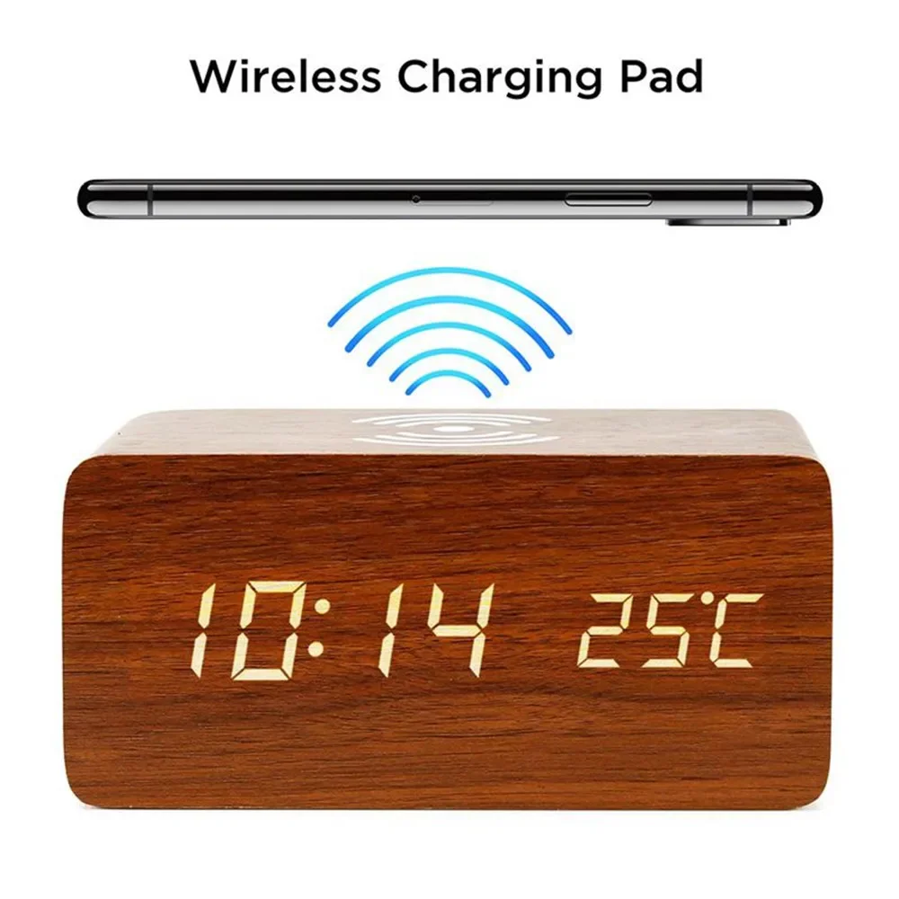Alarm Clock LED Digital Wooden - огляд і ціна Modern Electronics Gadgets