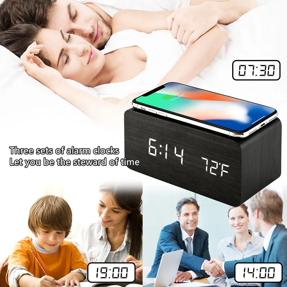 Alarm Clock LED Digital Wooden - огляд і ціна Modern Electronics Gadgets