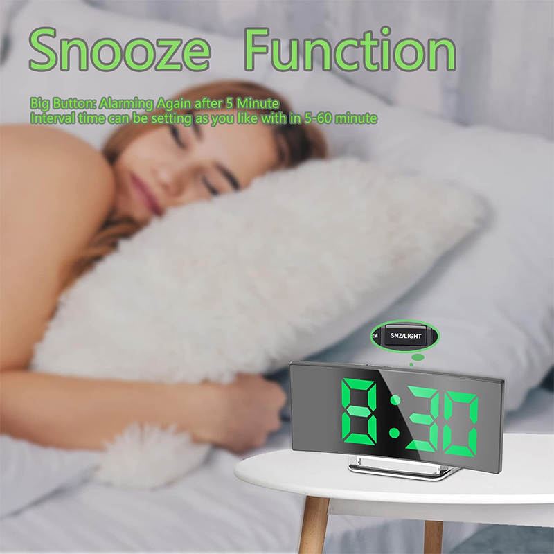 LED Digital Alarm Clock Curved - огляд і ціна Modern Electronics Gadgets
