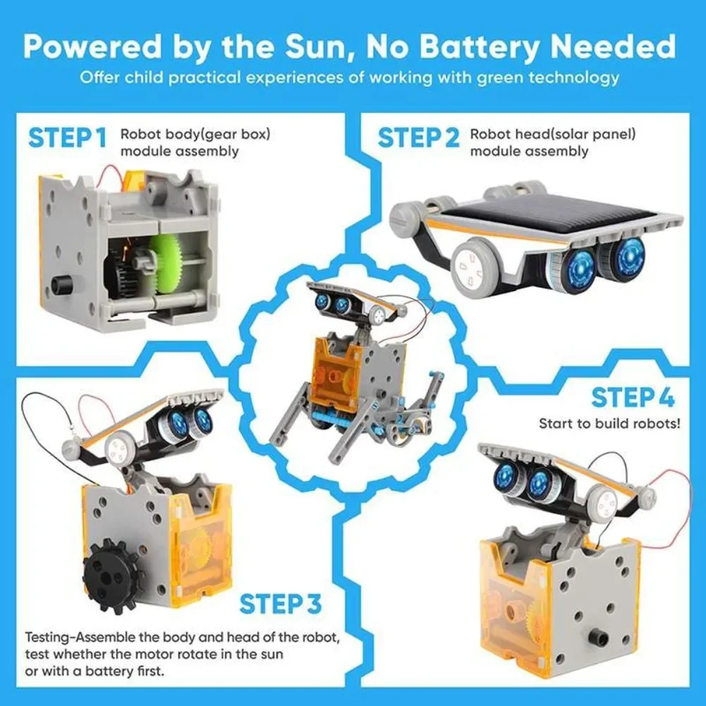 13 in 1 Solar Powered Robot Sc - огляд і ціна Diy Electronics Gadgets